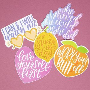 Vinyl Sticker Set, Motivation Pack